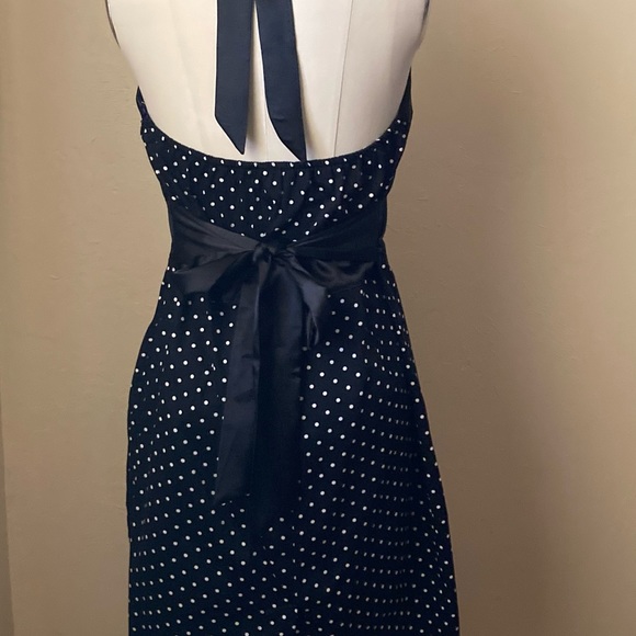 Grace Karin Women’s  Dress Black White Polka Dot Halter Retro Swing Size 14 NWOT - Picture 7 of 10
